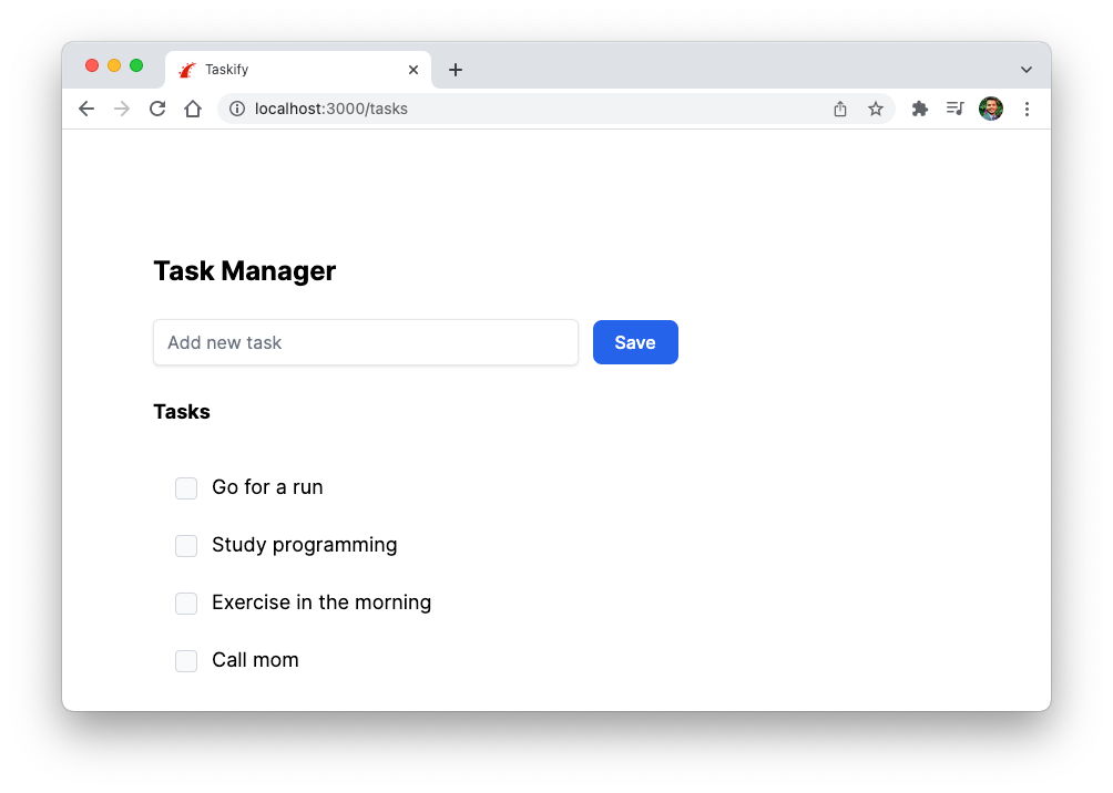 add checkbox for tasks