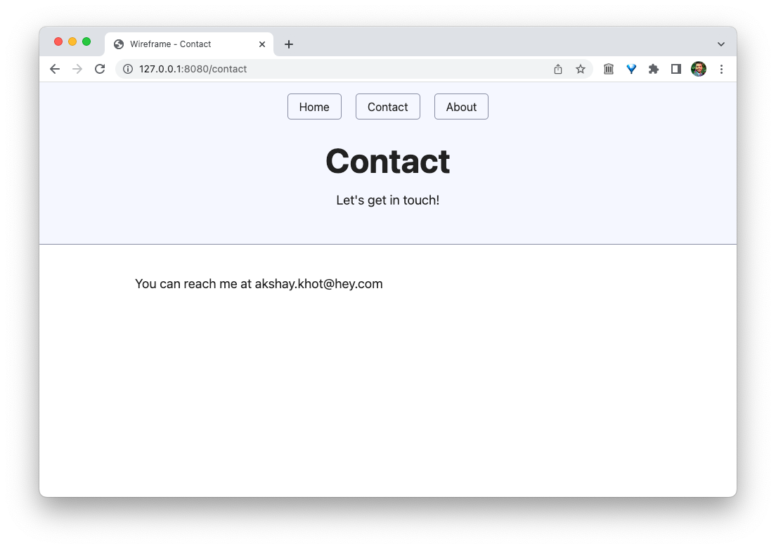 contact page