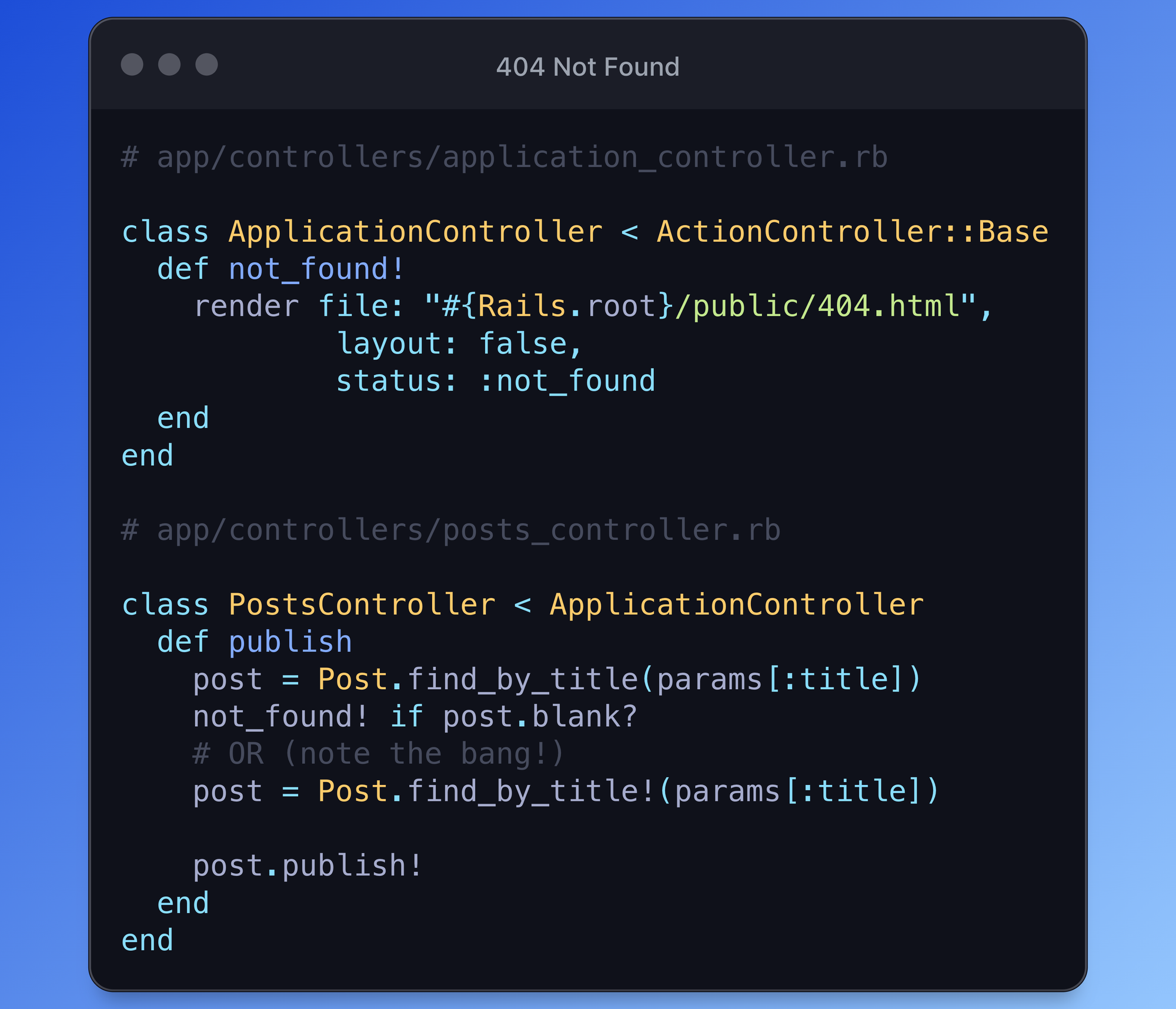How to Return 404 Not Found Error in Rails