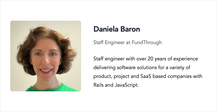 Interview with Daniela Baron, Staff Engineer at FundThrough