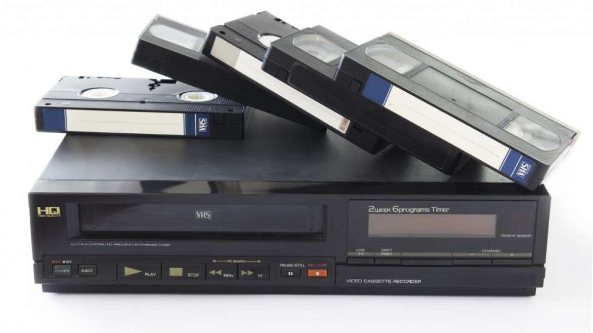 A video cassette recorder (VCR)