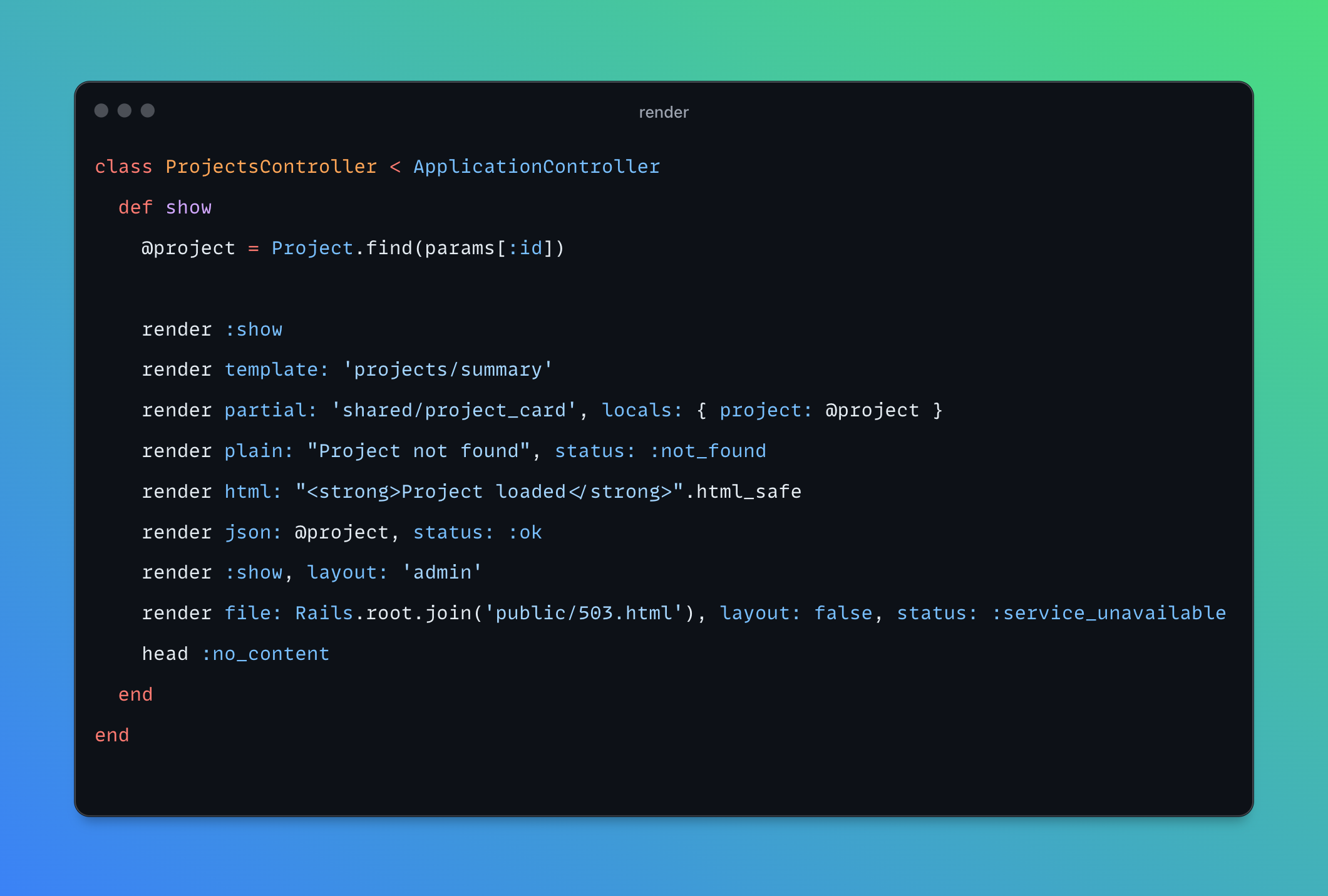Understanding the Render Method in Rails