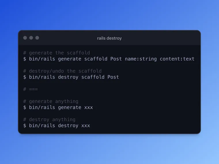 Undo generate scaffold command in Rails