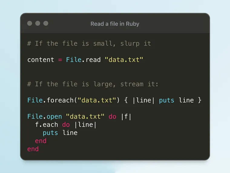 Reading a file in Ruby