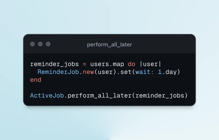 Enqueue multiple jobs together with perform_all_later in Rails