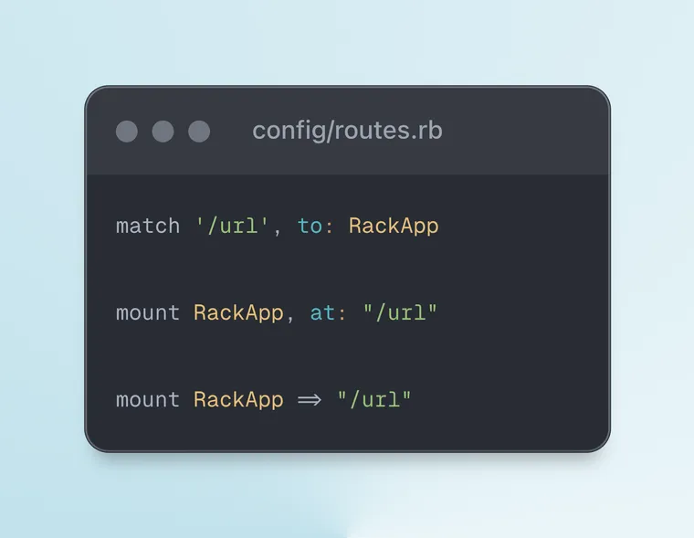 Routing to a Rack Application in Rails