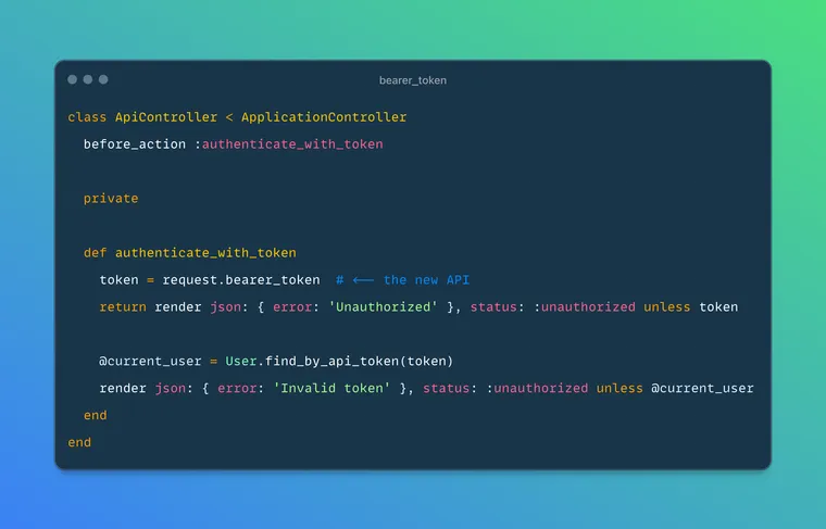 Bearer Token API in Rails