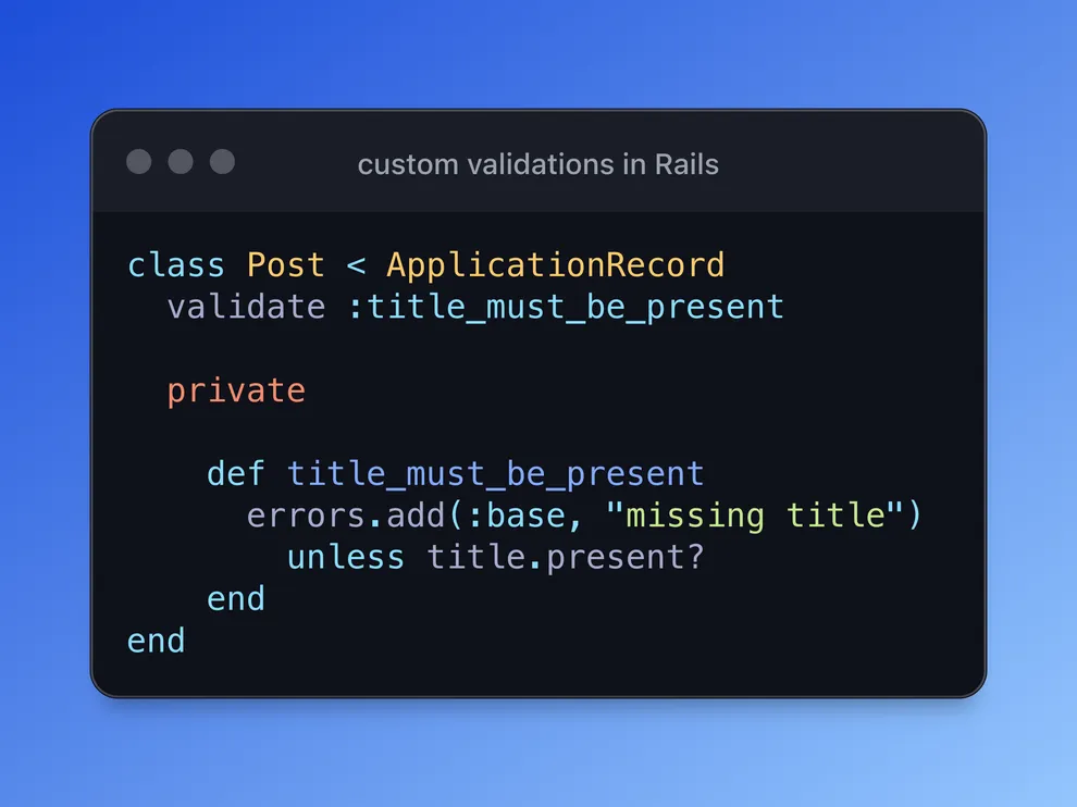 How to Customize Rails Validation Errors to Remove Leading Attribute